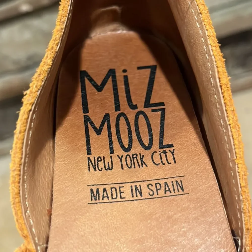 Miz Mooz Celestine Orange Suede Espadrille Flats